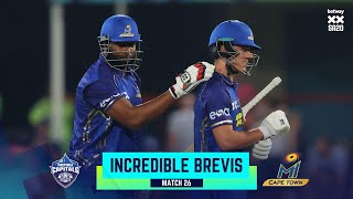 Incredible Dewald Brevis 66 off 32 Balls  PCvMICT  Betway SA20 [upl. by Ebeohp551]