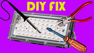 DIY How To Fix Repair LED Flood Light Projector Lamp  Free amp Easy [upl. by Wetzell]