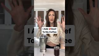 Add BEEF to your coffee trust me coffeerecipe bulletproofcoffee coffee homemadecoffee beef [upl. by Darsie]