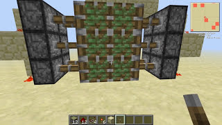 Minecraft Compact Hidden Piston Door 2x3 60 sec tutorial [upl. by Titus]