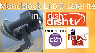 How to use Monoblock Lnb 3 satellite in 1 dish [upl. by Vetter]