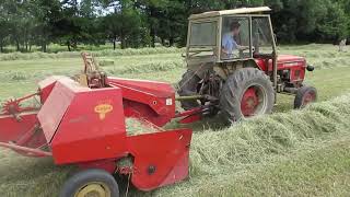 Zetor 4718 a lis Welger AP41 [upl. by Martreb]