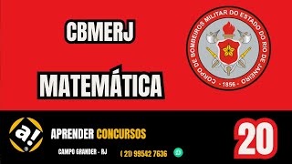 Preparatório soldado bombeiro  Matemática  CBMERJ [upl. by Gardie]