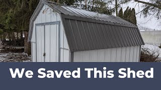 Replacing a Gambrel Style Shed Roof with Amish Steel Roofing [upl. by Noiramaj962]