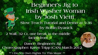 Beginners Jig to Irish Washer Woman by Josh Vietta Slow Teach Tutorial and Demo at 535 [upl. by Eigriv]