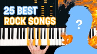 Top 25 Classic Rock Songs on Piano 🤘🎹 [upl. by Euqinu]