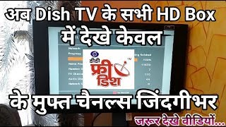 JG Exclusive Now Enjoy Only DD Free Dish Channels Lifetime FREE in Dish TV HD Set top Box Hindi [upl. by Neelyhtak469]