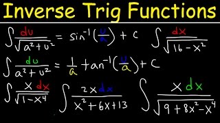 Integration into Inverse trigonometric functions using Substitution [upl. by Roehm]