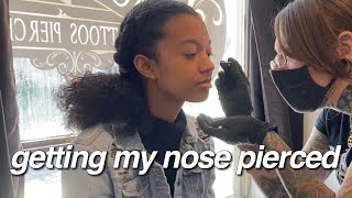 Getting My Nose Pierced For the First Time I Was Nervous [upl. by Kayley]