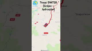 Trasa DW728 Grójec  Jędrzejów [upl. by Anegal]