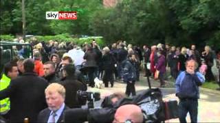 The Funeral Of Bee Gee Robin Gibb Taking Place In Thame Oxfordshire  Sky News [upl. by Gervais]