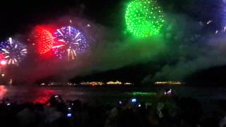 Copacabana fireworks on New Years Eve 2014 [upl. by Cypro379]