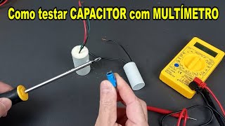 Como testar CAPACITOR com MULTÍMETRO [upl. by Anneirda]