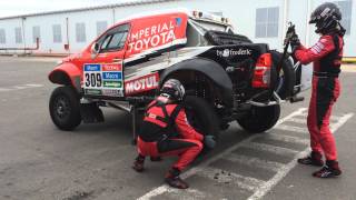 Toyota Overdrive  Dakar rear wheel quick change  take 2 [upl. by Ahseket]