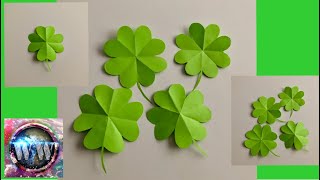 Kleeblatt basteln aus Papier🍀 Glücksbringer als Geschenk selber basteln☘️DIY Cloverleaf🎉Silvester [upl. by Delija]