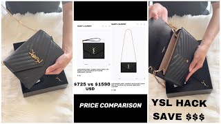 YSL CLUTCH TO CROSSBODY HACK [upl. by Nyllij]