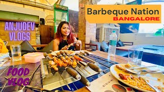 Best Buffet in Bangalore Barbeque Nation UNLIMITED Buffet in Koramangala Food review vlog [upl. by Akemehs]