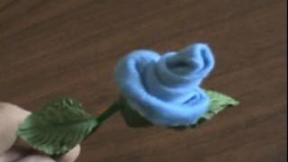 How to Make Baby SocksWashcloth Roses amp Silk Flower Pens Instructions Tutorial [upl. by Ecarret]