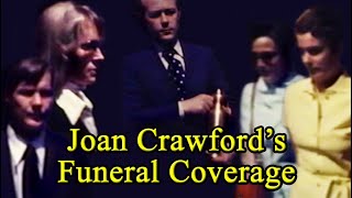 Joan Crawford Funeral Coverage  Campbells Funeral Home 1977 [upl. by Enirhtac890]