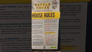 ⛔️THE WAFFLE HOUSE RULES⛔️ waffle wafflehouse food rules jellyroll [upl. by Jaymie]