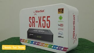 STARSAT SRX55 4K UHD Android OS 712 Satellite Receiver l UnboxingReview l English [upl. by Bum]