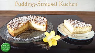 PuddingStreusel Kuchen  ohne Mehl amp Zucker [upl. by Gesner]