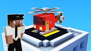 How To Build a Helicopter and Helipad  How To Build a City In Minecraft [upl. by Arannahs688]