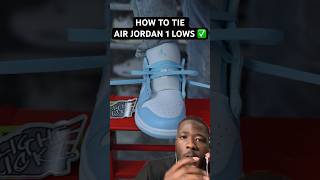 HOW TO TIE AIR JORDAN 1 LOWS ✅ [upl. by Ledniahs]