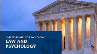 Careers in Applied Psychology Law and Psychology [upl. by Jaclyn]