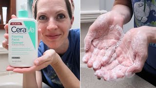 CeraVe Foaming Facial Cleanser  Gentle on my Eczema [upl. by Arahk]