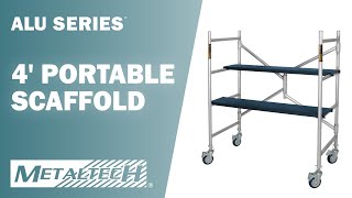 METALTECH ALU SERIES 4 High Portable Scaffold Work Platform [upl. by Emilia455]