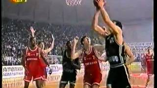 PAOK Stefanel Trieste 75 66 1994 Σάβιτς Μπέρι Πρέλεβιτς Κόρφας Γαλακτερός Bodiroga Gentile [upl. by Oniliuqnart]