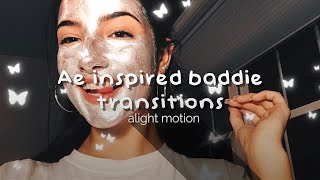 3 Baddie Transitions On Alight Motion  Ae inspired [upl. by Ver525]