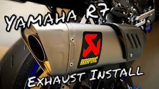 Yamaha R7 Akrapovic Exhaust Install [upl. by Kory]