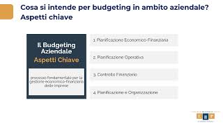 Cosè il BUDGETING e a cosa serve [upl. by Seavir50]