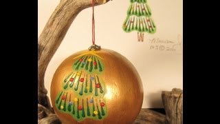 How to make an Ornament hanger for Christmas Ornaments [upl. by Kanter]