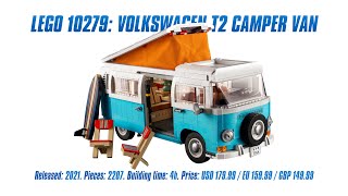 LEGO 10279 Volkswagen T2 Camper Van Indepth Review Speed Build amp Parts List [upl. by Salinas957]