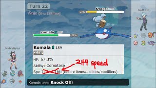 Choice Scarf Komala OP Pokemon Showdown Random Battle [upl. by Enyrat106]