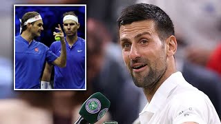 Novak Djokovic annoyed with Roger Federer and Rafael Nadal in angry Wimbledon rant [upl. by Akirret890]