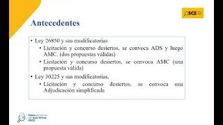 CasosPrácticosOSCE sobre adjudicación simplificada [upl. by Ansell]