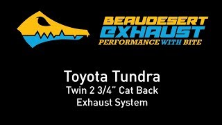 Beaudesert Exhausts Toyota Tundra 57L supercharged V8 Catback exhaust [upl. by Elayne]