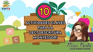 10 ACTIVIDADES CLAVES DE LECTOESCRITURA MONTESSORI [upl. by Uchish191]