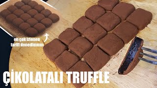 YOUTUBEUN EN ÇOK İZLENEN 37 milyon TATLISINI DENİYORUM  2 malzemeli truffle [upl. by Pish]