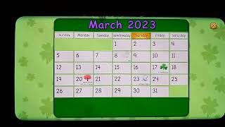 Starfall The quotMarch 9 2023quot Calender [upl. by Vannie]