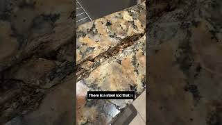 Cracked granite PROBLEM SOLVED diy homeimprovement kitchensink [upl. by Wrdna449]