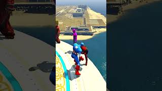 GTA 5 Epic Spiderman Ragdolls  Jumps  Fails ep180 shorts [upl. by Annaira]