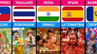 Most Celebrated Festivals From Different Countries [upl. by Airres]