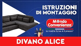 Istruzioni di Montaggio Divano Alice  Mondo Convenienza [upl. by Asle]