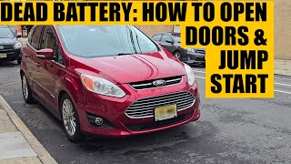 Ford CMax dead battery How to gain access and jump start [upl. by Pederson]