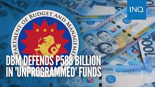 P588B unprogrammed funds in 2023 budget for unforeseen emergency events — DBM [upl. by Reppiks]